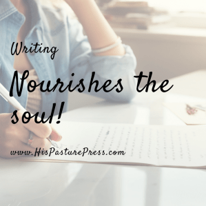 WRiting nourishes the soul