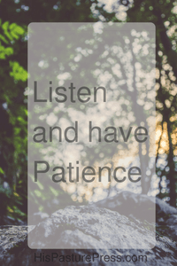 Listenand havePatience